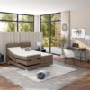 Ensemble sommiers relaxation électrique + matelas - Tissu Beige