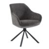 Chaise avec accoudoirs en tissu - Anthracite – Image 2