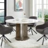 Chaise avec accoudoirs en tissu - Anthracite
