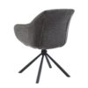 Chaise avec accoudoirs en tissu - Anthracite – Image 3