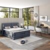Ensemble sommiers relaxation électrique + matelas - Tissu Bleu