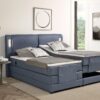 Ensemble sommiers relaxation électrique + matelas - Tissu Bleu – Image 2