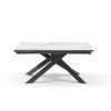 Table à manger extensible en céramique - Effet marbre blanc et anthracite – Image 4