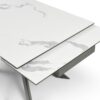 Table à manger extensible en céramique - Effet marbre blanc et anthracite – Image 3