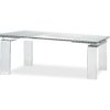 Table à manger transparente - extensible en verre trempé – Image 4