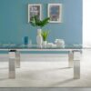 Table à manger transparente - extensible en verre trempé – Image 3