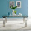 Table à manger transparente - extensible en verre trempé – Image 2